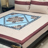 3D Printed Cotton Sutton Sticthed Bedsheets With Pillow Case