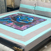3D Printed Cotton Sutton Sticthed Bedsheets With Pillow Case