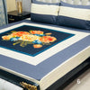 3D Printed Cotton Sutton Sticthed Bedsheets With Pillow Case